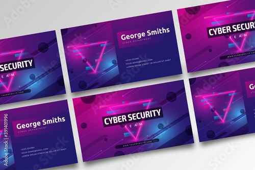 cyber security double sided business card