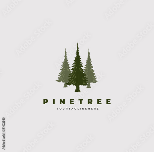 pine tree logo vector illustration design good for company symbol