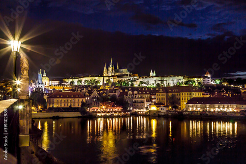 Prague City Night Castle