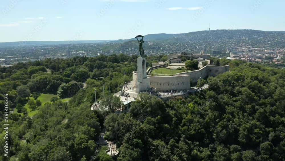 Aerial Drone Video of Budapest Citadel Hungary Aerial Drone Video of Budapest Citadel Hungary