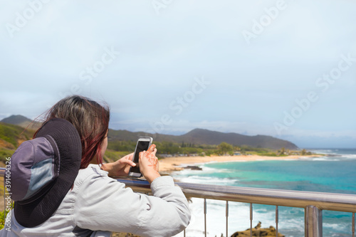 Scenic view of Sandy Beach Park, Oahu, Hawaii