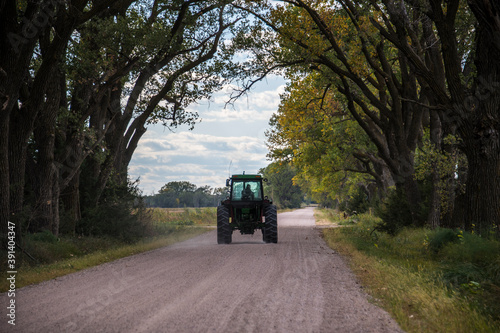 Tractor on Backroad