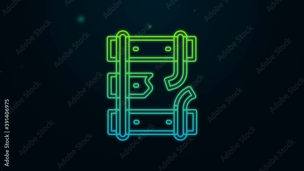 Glowing neon line Broken or cracked rails on a railway icon isolated on black background. 4K Video motion graphic animation Glowing neon line Broken or cracked rails on a railway icon isolated on black background. 4K Video motion graphic animation