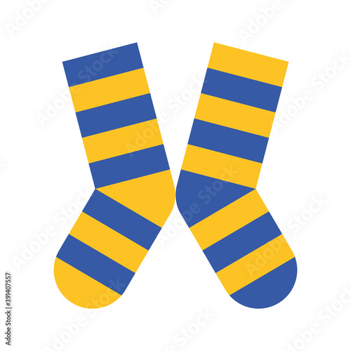 socks pair with colors stripes down symbol