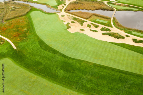 Aerial of a golf course.
