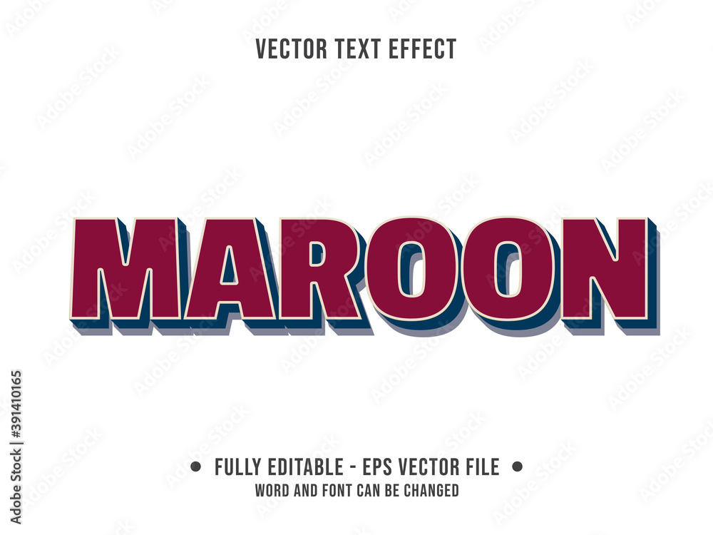 Obraz premium Editable text effect - Maroon red and navy modern gradient color style 