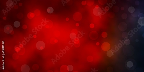 Dark Blue, Red vector background with spots.