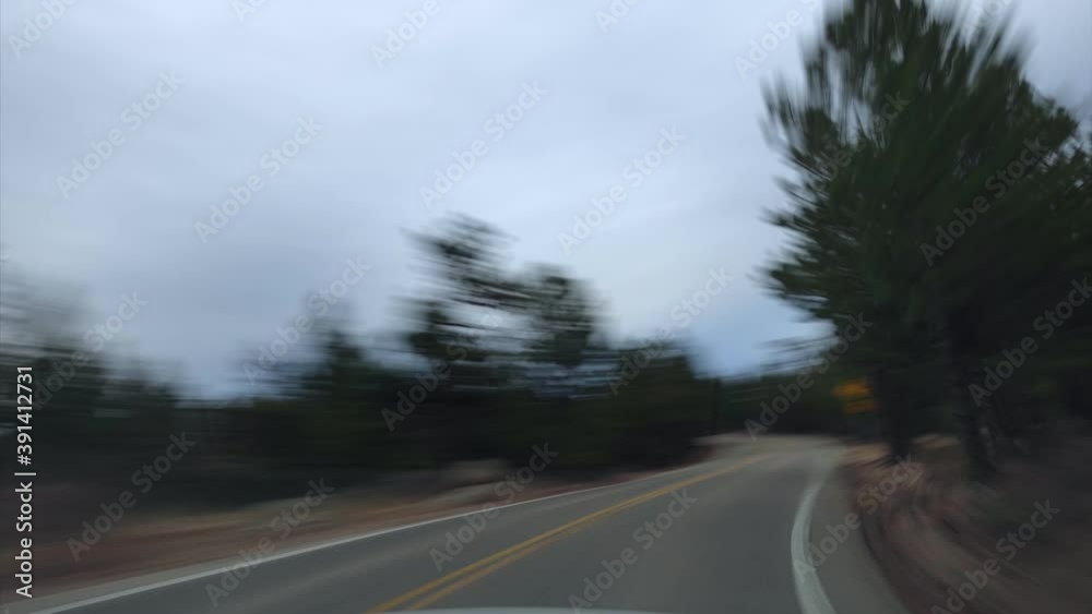 Hyper lapse of driving in the Rocky Mountains Hyper lapse of driving in the Rocky Mountains