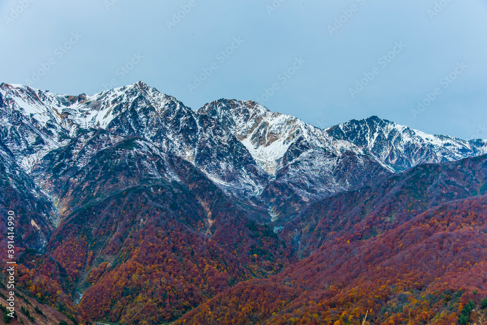 初雪の白馬連峰