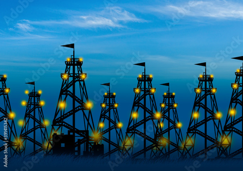 Lights on rigs. Many rigs o...