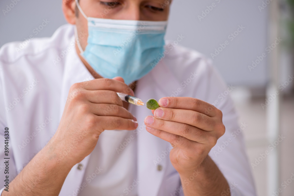 Young male chemist working in the lab Young male chemist working in the lab