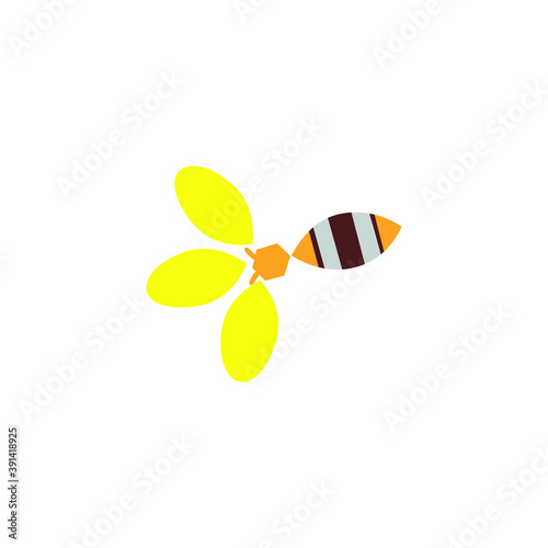 logo hive bee icon templet vector