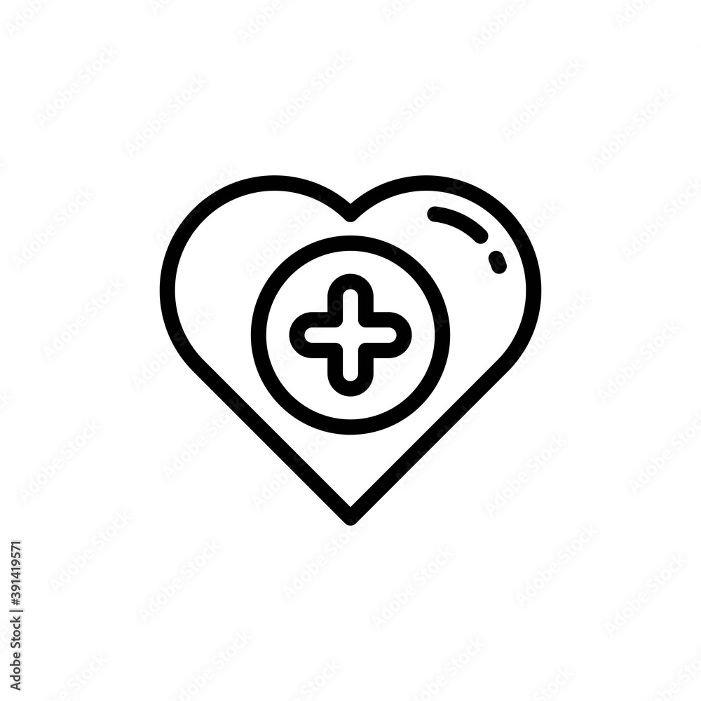 medical support icon in line style isolated on white background. EPS 10 medical support icon in line style isolated on white background. EPS 10