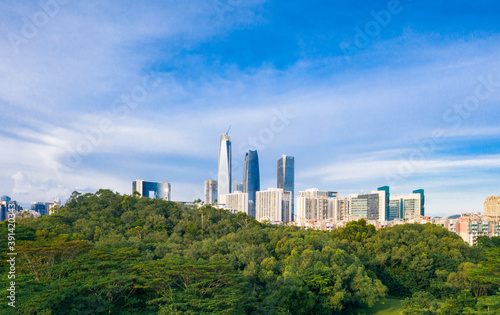 Urban skyline of Dongguan City, Guangdong Province, China