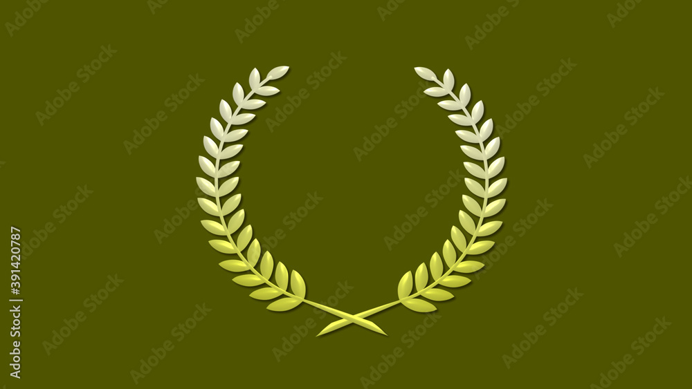 Beautiful yellow gradient 3d wheat icon on yellow dark background Beautiful yellow gradient 3d wheat icon on yellow dark background