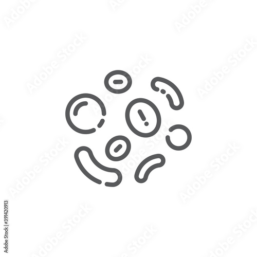 Blood cells vector icon. filled flat sign for mobile concept and web design. Leukemia blood cells glyph icon. Symbol, logo illustration. Vector graphics