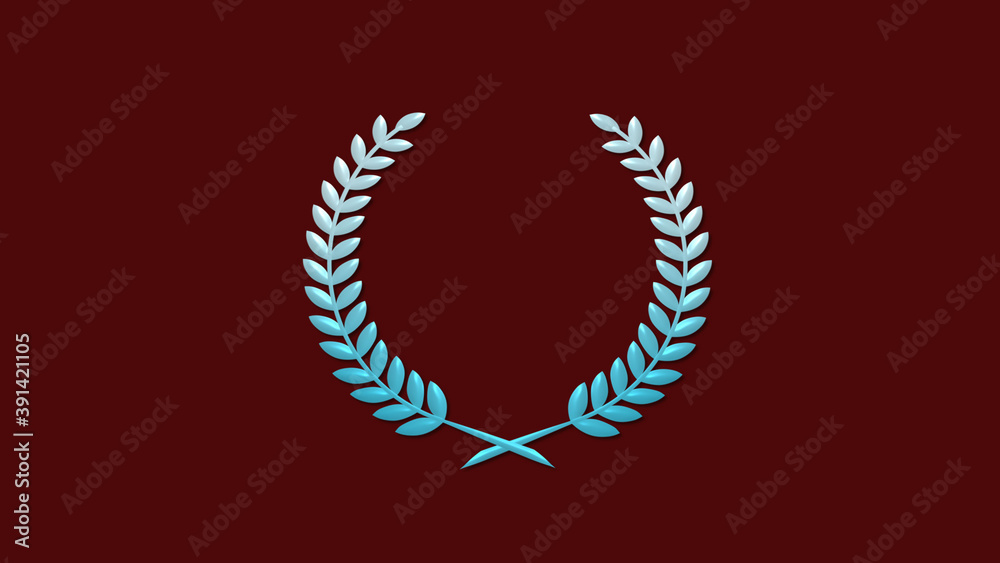 Cyan gradient 3d wheat icon on red dark background, Wheat icon Cyan gradient 3d wheat icon on red dark background, Wheat icon