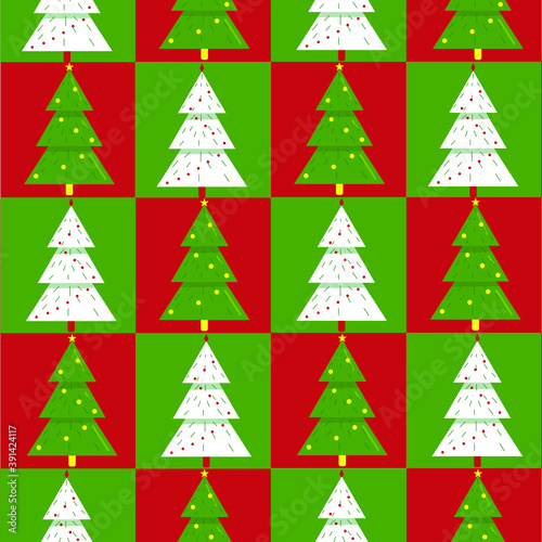 set of christmas trees