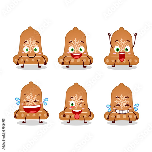 Cartoon character of bell cookie with smile expression