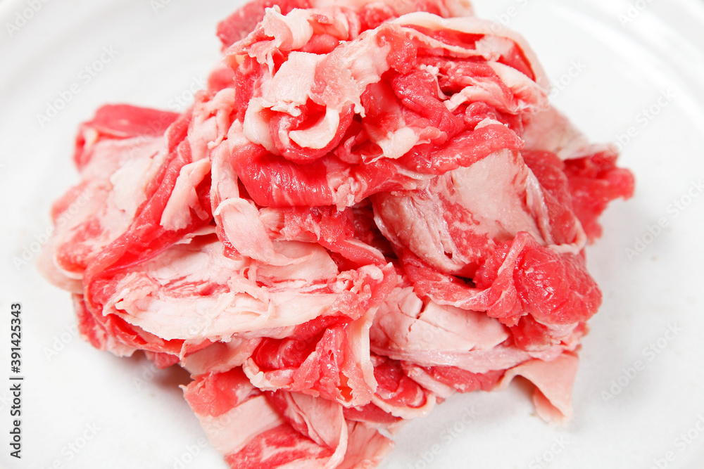 Obraz premium 牛肉バラ切り落とし