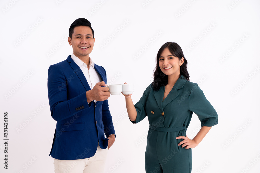 Portrait of a happy business partner. Was enjoying a coffee break Portrait of a happy business partner. Was enjoying a coffee break