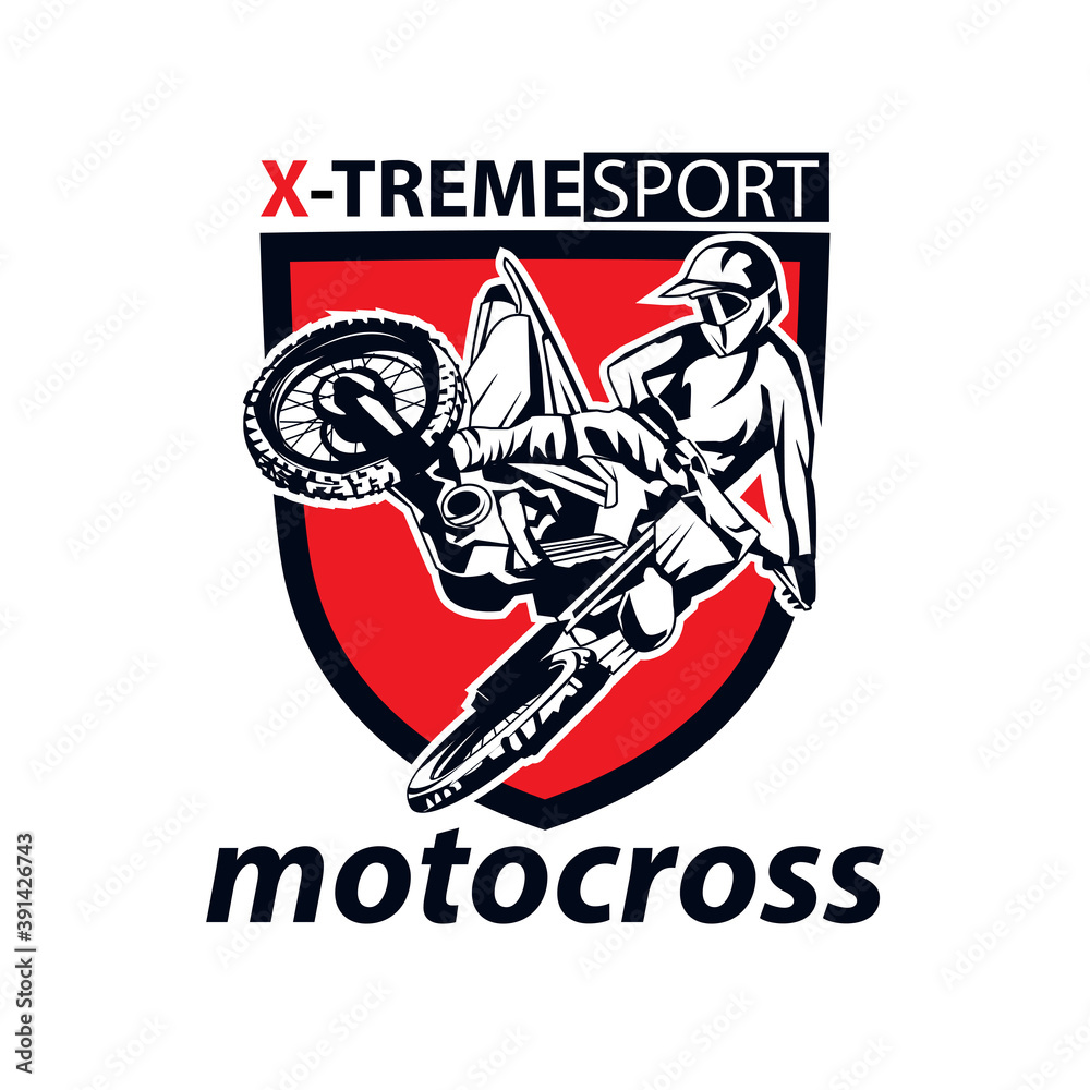 motocross, an illustration logo sport