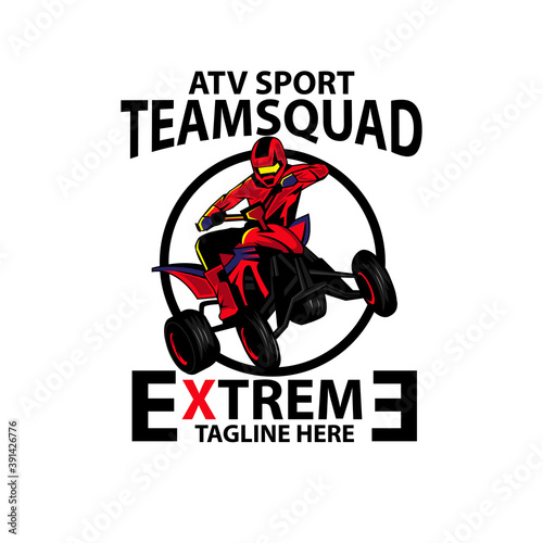 atv squad, an illustration logo sport
