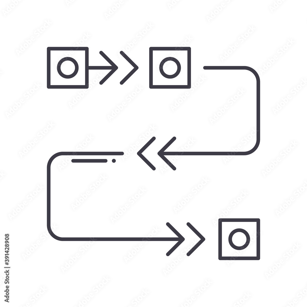 Agile methodology icon, linear isolated illustration, thin line vector, web design sign, outline concept symbol with editable stroke on white background. Agile methodology icon, linear isolated illustration, thin line vector, web design sign, outline concept symbol with editable stroke on white background.