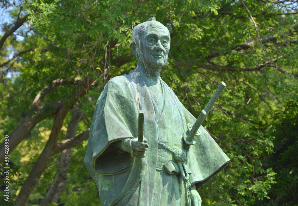 Obraz premium 見沼自然公園・井澤弥惣兵衛為永銅像