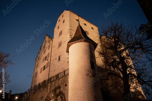 illuminated old castle photo