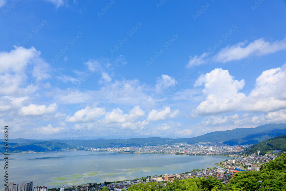 諏訪湖全景