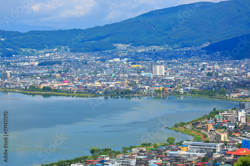 諏訪湖全景