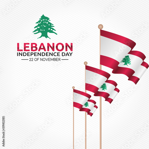 vector graphic of Lebanon independence day good for Lebanon independence day celebration. flat design. flyer design.flat illustration.