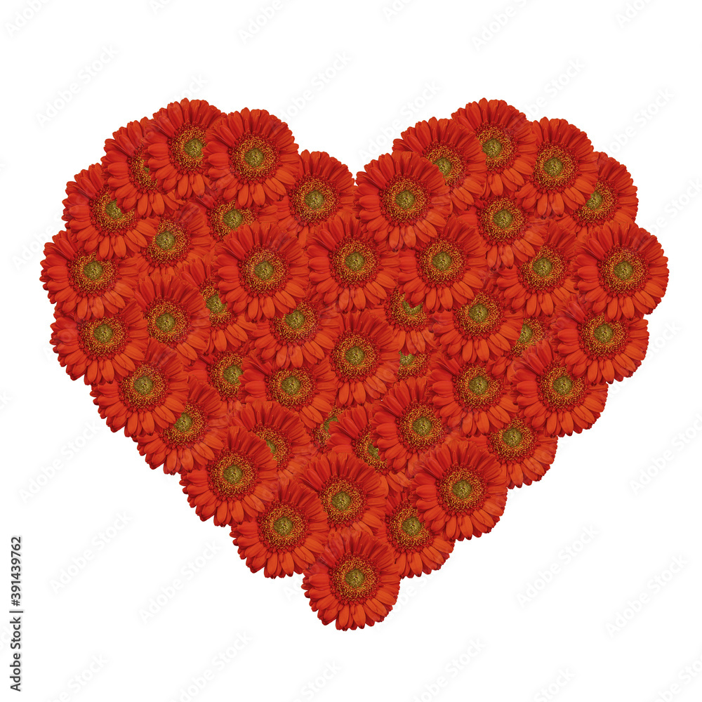 Happy Valentine's day! Heart made of flowers