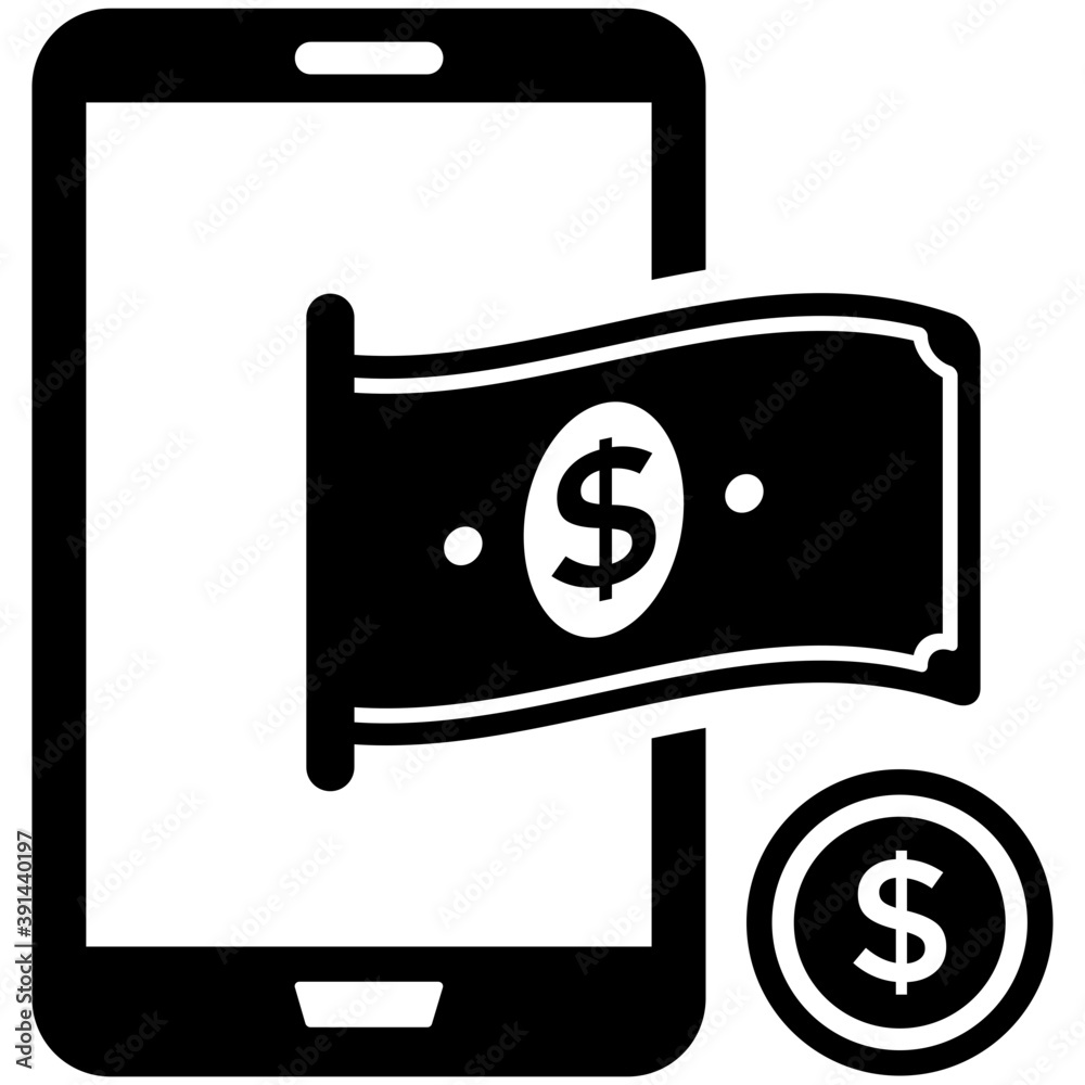 Solid icon design of dollar cash and a coin
Solid icon design of dollar cash and a coin