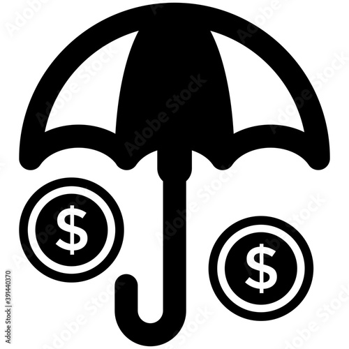 
People under umbrella symbolising insurance concept
