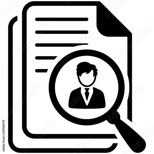 
Solid icon design of job search
