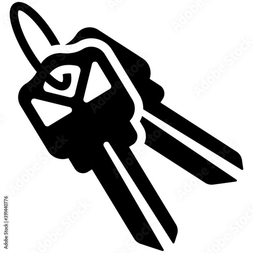 
A solid icon design of keys in a keyring

