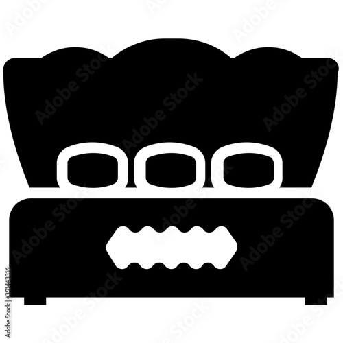 
A king size stylish bed 
