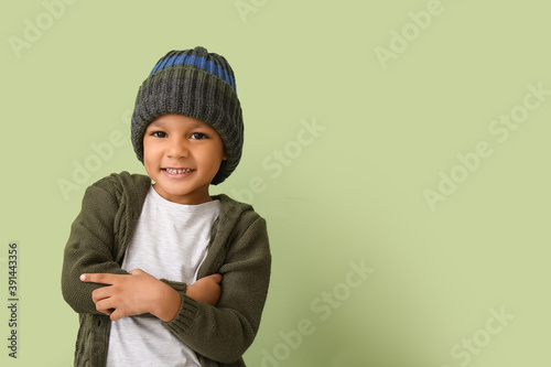 Cute African-American boy i...