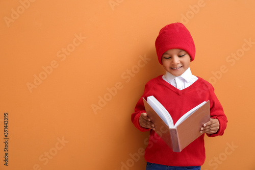 Cute African-American boy w...