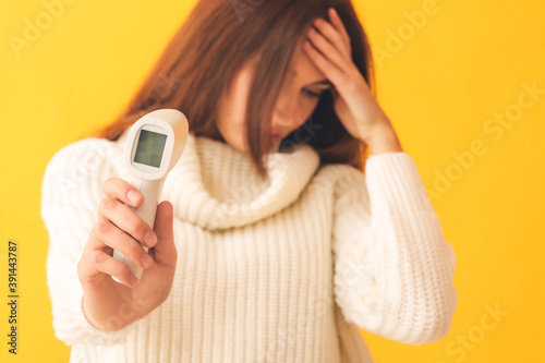 Ill woman with infrared the...