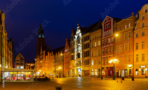 Market square at night. Wroclaw. Poland. 