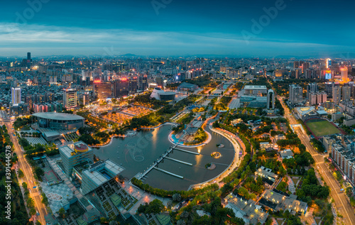 Night View of Central Square of Dongguan City, Guangdong