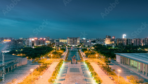 Night View of Central Square of Dongguan City, Guangdong