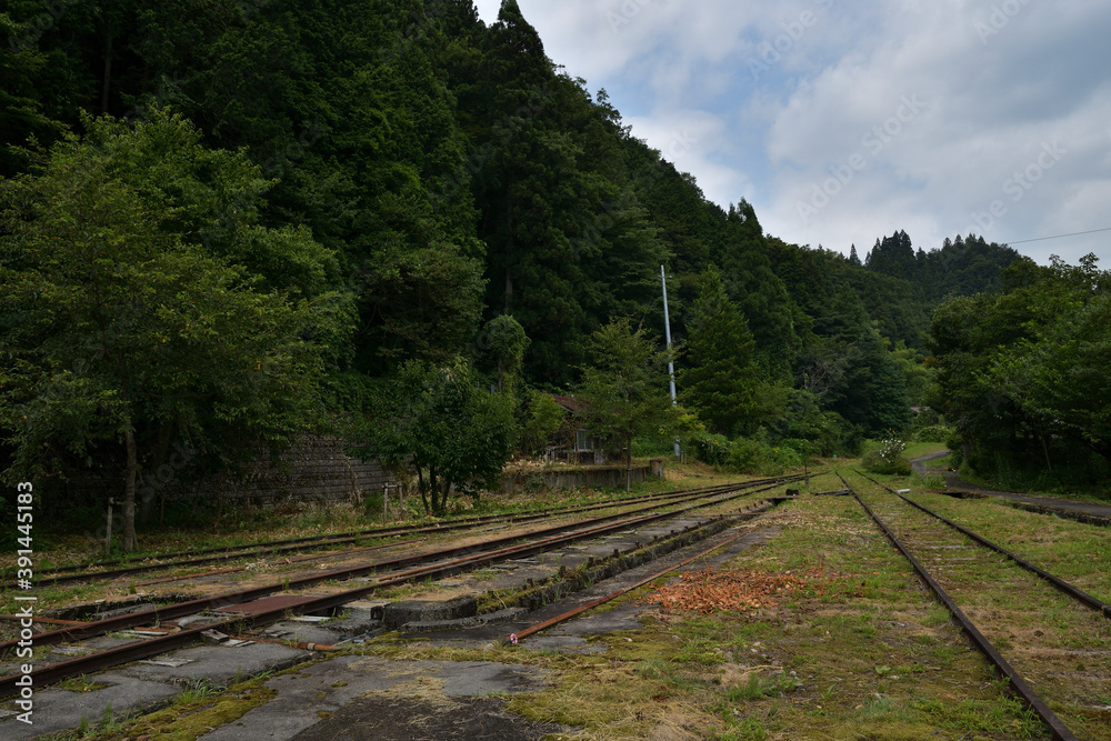 Fototapeta premium 北濃駅の廃線