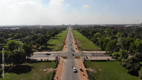 Indian Parliament New Delhi Aerial photo