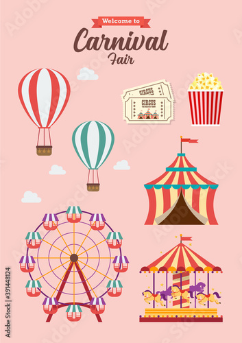 Carnival Festival Collection Vector illustration