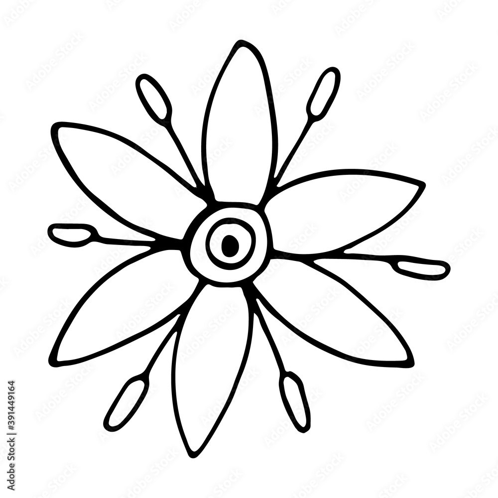 Cover Highlight Icon Mehendi henna tattoo doodle style