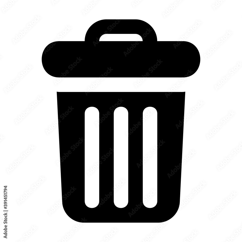 Delete icon vector illustration in solid style for any projects Delete icon vector illustration in solid style for any projects